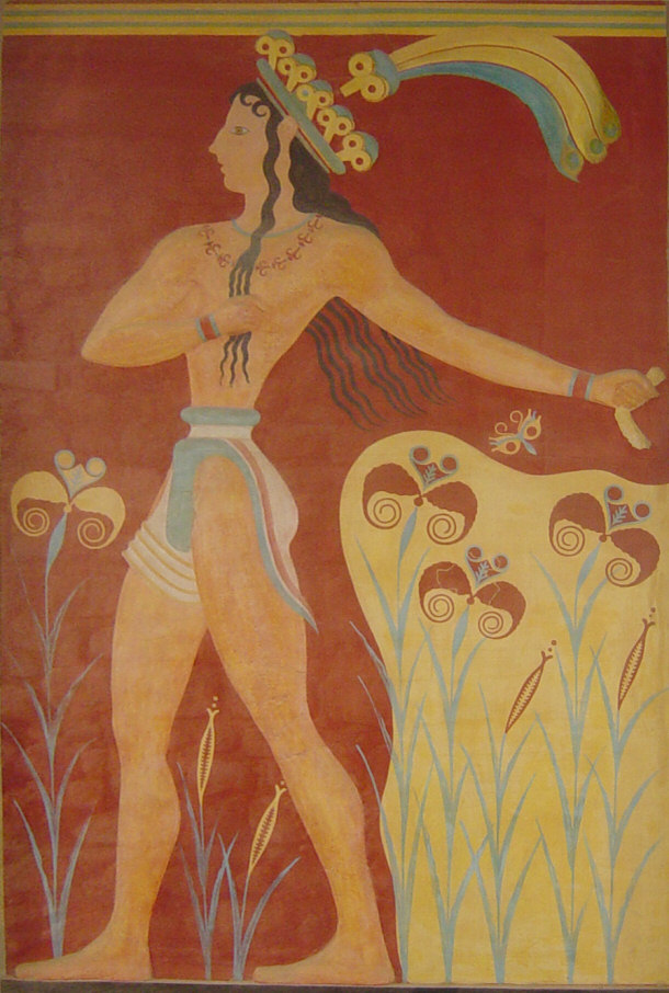 "Prince of Lilies" or "Priest-king Relief" Inside the Palace of Minos, Knossos