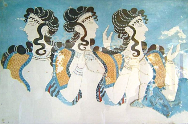 Minoan Fresco from a Knossos Palace